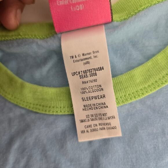 Warner Bros Tweety Bird 2008 "Nature Wuver" Sleep Shirt One Size Fits Most - Picture 6 of 6